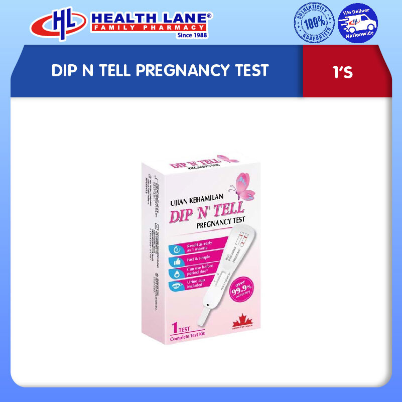 DIP N TELL PREGNANCY TEST (1'S)